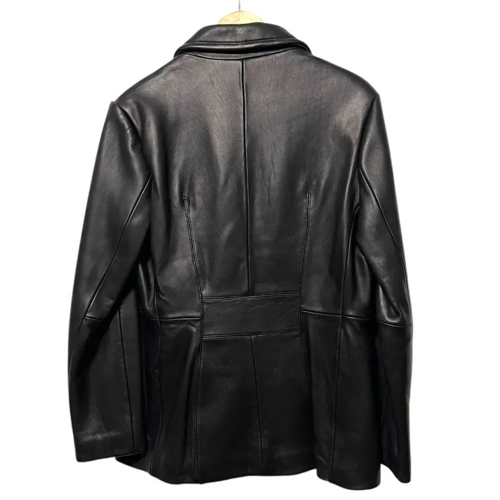 AVANTI Women’s Black Leather Blazer L